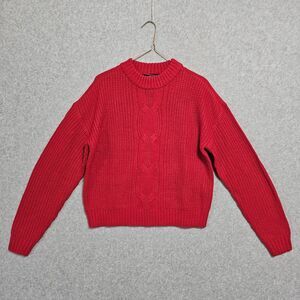 Vero Moda NEW Sweater Size XS Womens Knit Red Long Sleeve Crew Neck